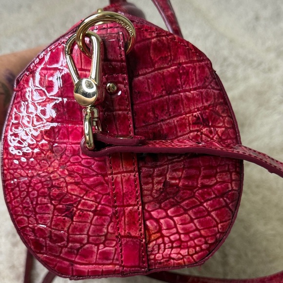 🛢️Brahmin Red Claire Melbourne Barrel Bag - Picture 3 of 13